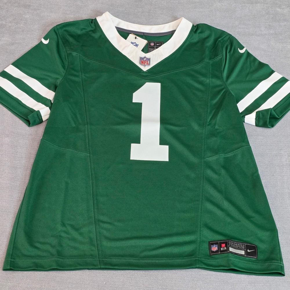 Nike Sauce Gardner New York Jets Jersey Mens Large Green NFL Football NWT 1 Fan